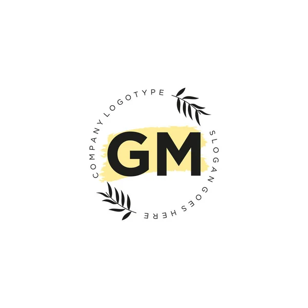 Modern graphic design logo set, GM Inspirational logo design for all  companies. -Vectors Stock Vector