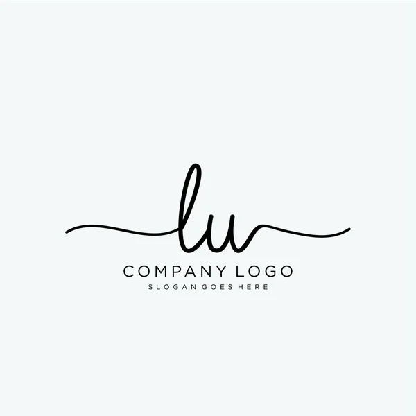 Design Iniziale Del Logo Della Scrittura Mano Logo Moda Fotografia — Vettoriale Stock