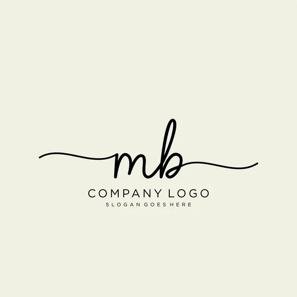 Початковий Дизайн Логотипу Почерку Логотип Моди Фотографії Весілля Краси Бізнес — стоковий вектор
