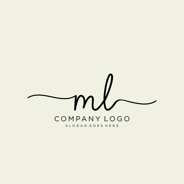 Первоначальный Дизайн Логотипа Logo Fashion Photography Wedding Beauty Business Company — стоковый вектор