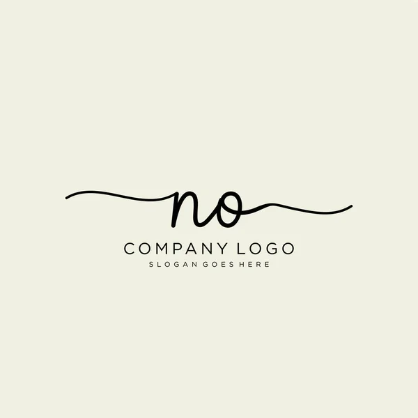 Projeto Inicial Logotipo Caligrafia Logo Para Moda Fotografia Casamento Beleza — Vetor de Stock