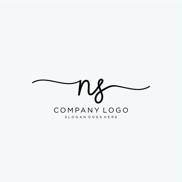 Projeto Inicial Logotipo Caligrafia Logo Para Moda Fotografia Casamento Beleza —  Vetores de Stock