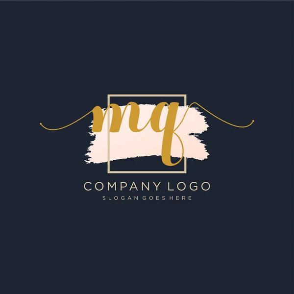 Diseño Inicial Del Logotipo Escritura Mano Logotipo Para Moda Fotografía — Vector de stock