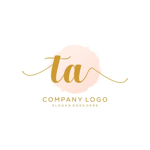 Création Initiale Logo Manuscrit Logo Pour Mode Photographie Mariage Beauté — Image vectorielle