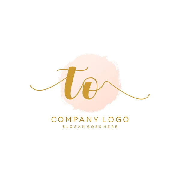 Projeto Inicial Logotipo Caligrafia Logo Para Moda Fotografia Casamento Beleza —  Vetores de Stock