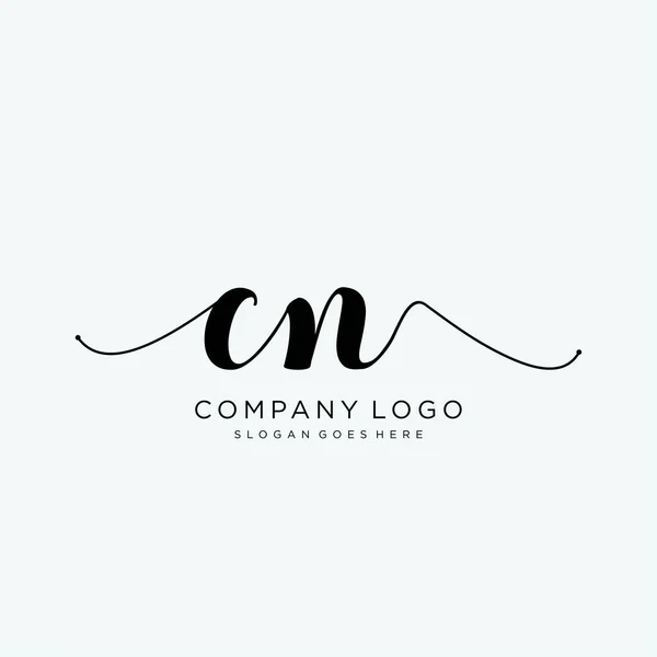 Diseño Inicial Del Logotipo Escritura Mano Logotipo Para Moda Fotografía — Vector de stock