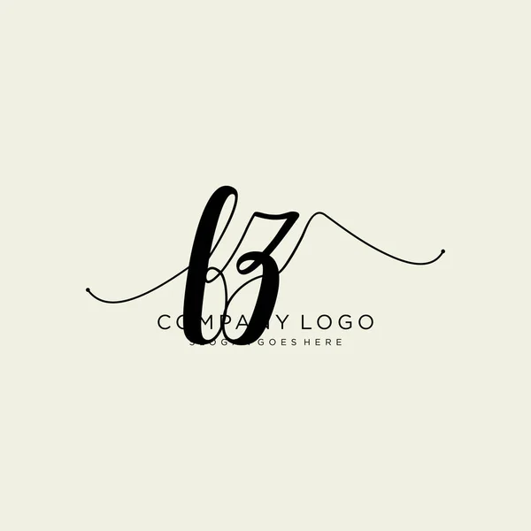 Design Iniziale Del Logo Della Scrittura Mano Logo Moda Fotografia — Vettoriale Stock