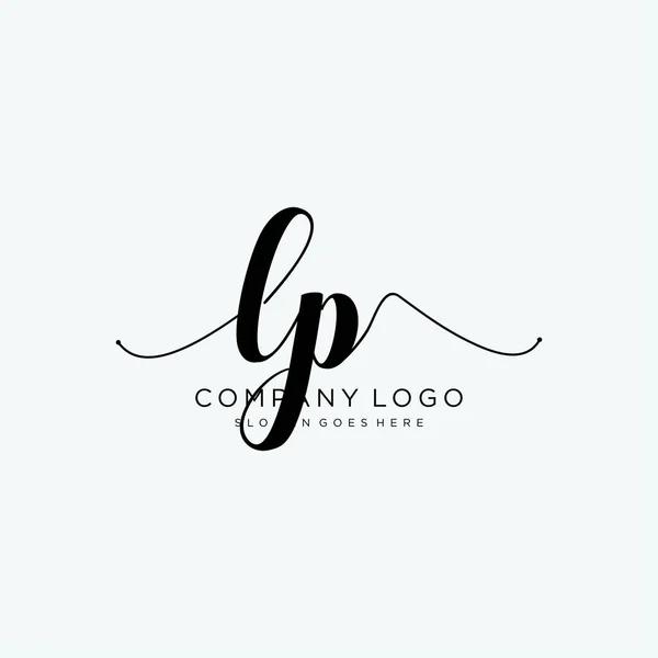 Diseño Inicial Del Logotipo Escritura Mano Logotipo Para Moda Fotografía — Archivo Imágenes Vectoriales