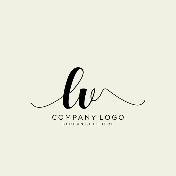 Erste Handschriftliche Logogestaltung Logo Für Mode Fotografie Hochzeit Schönheit Unternehmen — Stockvektor