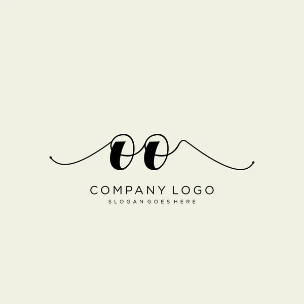 Diseño Inicial Del Logotipo Escritura Mano Logotipo Para Moda Fotografía — Vector de stock