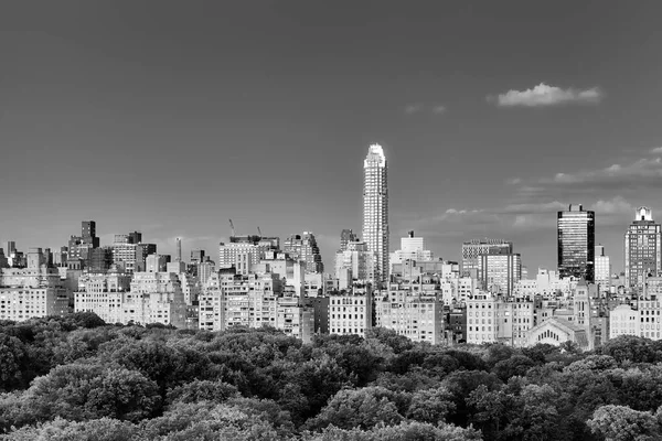 Foto Bianco Nero New York Upper East Side Skyline Sul — Foto Stock