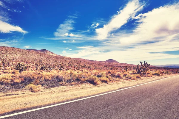 Malebná Silnice Barva Tónovaný Obrázek Údolí Smrti Usa — Stock fotografie
