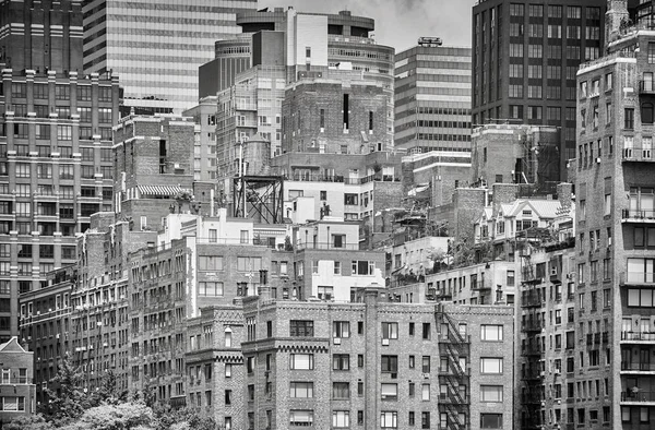 Czarno Biały Obraz Miasta Nowy Jork Stany Zjednoczone Ameryki — Zdjęcie stockowe