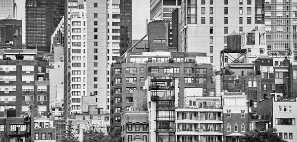 Imagen Panorámica Blanco Negro Arquitectura Ciudad Nueva York — Foto de Stock