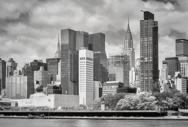纽约市天际线 从罗斯福岛 美国的看法 — 图库照片