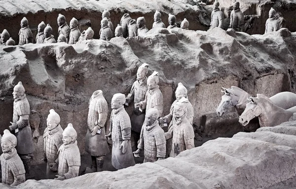 Terracotta ordusu savaşçıları — Stok fotoğraf