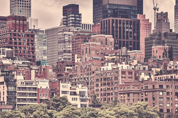 Ciudad Nueva York Foto Tonos Sepia Estados Unidos —  Fotos de Stock