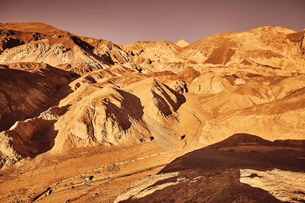 Marsähnliches Wüstenland Farbtonung Aufgetragen Death Valley Usa — Stockfoto