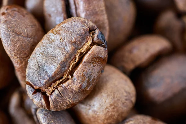 Close Picture Freshly Roasted Coffee Beans Shallow Depth Field — Stock Photo, Image