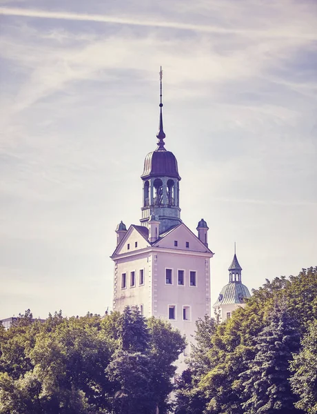 Imagen Retro Tonificada Del Castillo Los Duques Pomerania Ciudad Szczecin — Foto de Stock