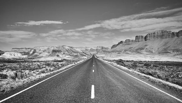 Svartvit Bild Vacker Väg Capitol Reef National Park Utah Usa — Stockfoto