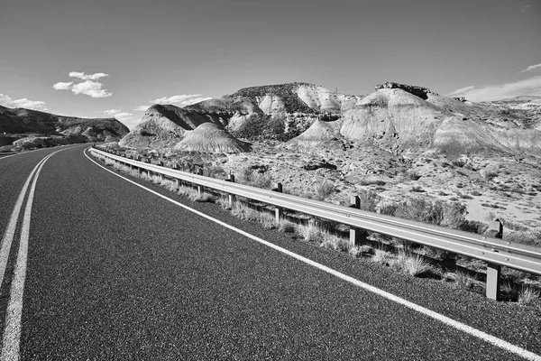 Photo Noir Blanc Une Route Panoramique Capitol Reef National Park — Photo