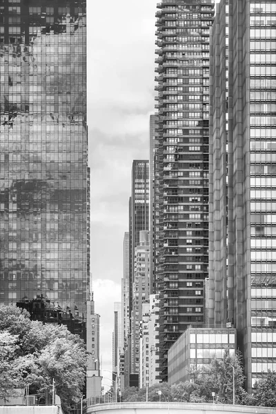 Immagine Bianco Nero Dell Architettura Moderna New York Usa — Foto Stock
