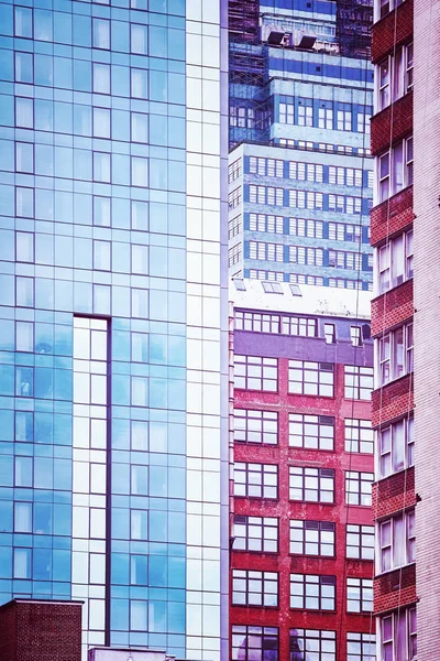 Nova Iorque Arquitetura Diversificada Cor Tonificada Imagem Eua — Fotografia de Stock