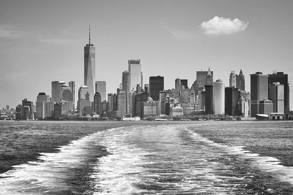 Lower Manhattan Látható Felső Bay New York City Amerikai Egyesült — Stock Fotó