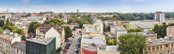 Panoramautsikt Över Szczecin City Skyline Sett Från Parkera Neighborhood Polen — Stockfoto