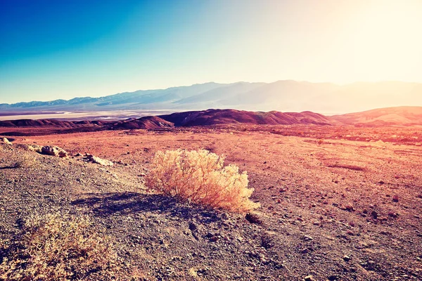 Живописный Закат Над Долиной Смерти Цветная Тонированная Фотография Калифорния Сша — стоковое фото