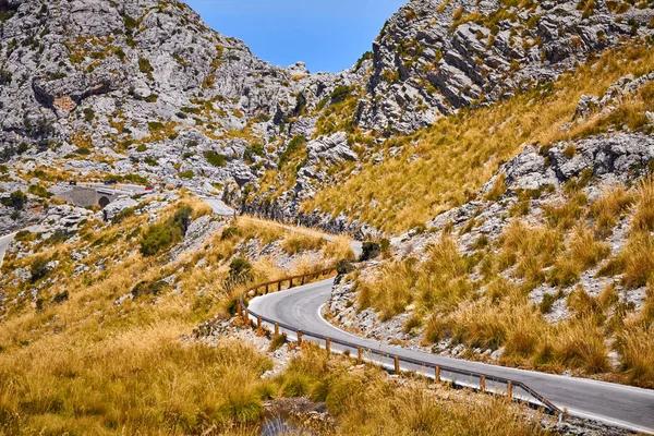 Curvy Stretch Mountain Road Mallorca Spain — Stock Photo, Image