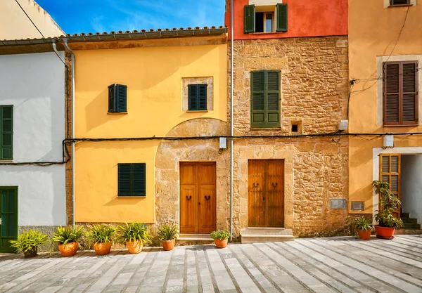 Malerische Straße Alcudia Altstadt Mallorca Spanien — Stockfoto