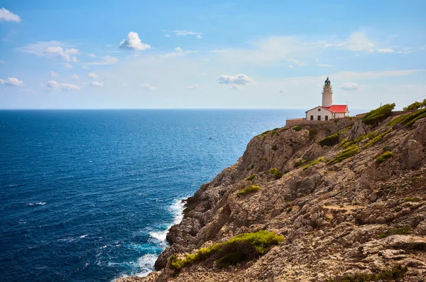 Maják Capdepera Cala Ratjada Mallorca Španělsko — Stock fotografie