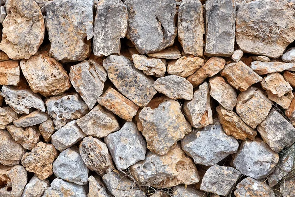 Old Wall Made Volcanic Rough Rocks Natural Background Texture — Stock Photo, Image