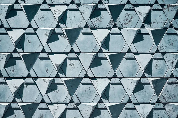 Фон Кирпичной Стены Треугольной Формы Цветное Тонированное Изображение — стоковое фото