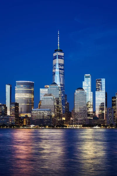 Manhattan Skyline Blue Hour New York City Usa — Stock Photo, Image