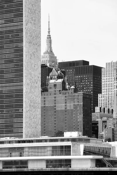 Black White Picture Diverse Architecture New York City — Stock Photo, Image