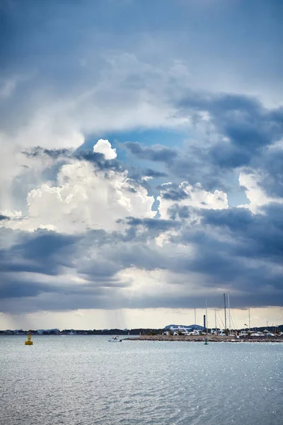 Deštivá Mračna Nad Port Alcudia Mallorca Španělsko — Stock fotografie