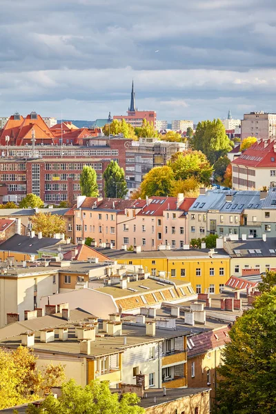 Szczecin Stettin Cityscape Güz Polonya — Stok fotoğraf