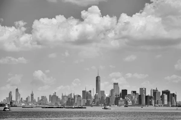 Imagem Panorâmica Preto Branco Cidade Nova Iorque Eua — Fotografia de Stock