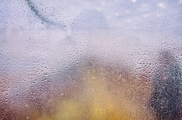 Abstraktní Semi Transparentní Rozostřeného Pozadí Kapkami Deště — Stock fotografie