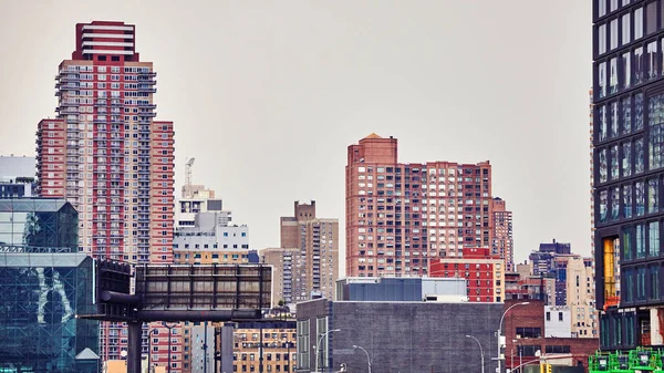 纽约建筑的复古色调的图片 Usa — 图库照片