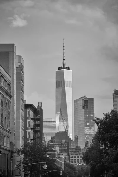 Чорно Біла Фотографія Міста Нью Йорк Сша — стокове фото