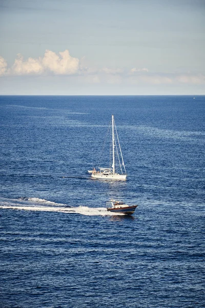 Lancha Rápida Velero Junto Mar Concepto Viaje — Foto de Stock