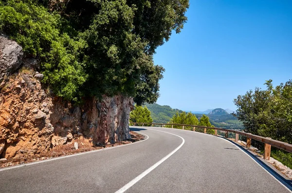 Scenic Mountain Road Beautiful Cloudless Day Mallorca Spain — Stock Photo, Image