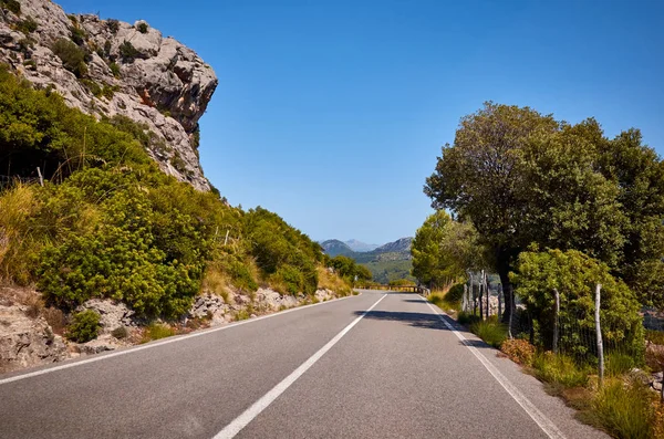 Scenic Mountain Road Beautiful Cloudless Day Mallorca Spain — Stock Photo, Image