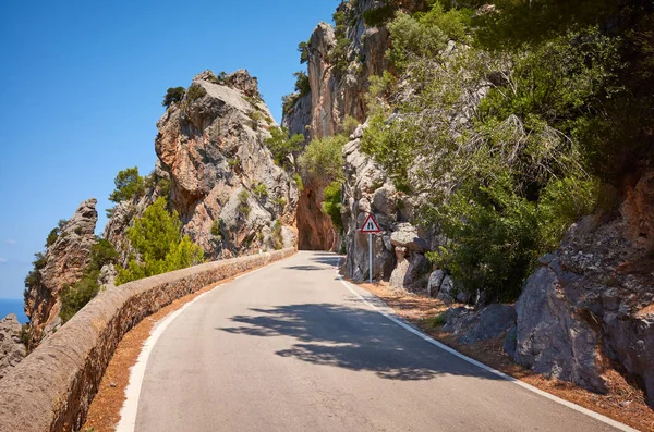 Picture Scenic Mountain Road Travel Concept Mallorca Spain — Stock Photo, Image