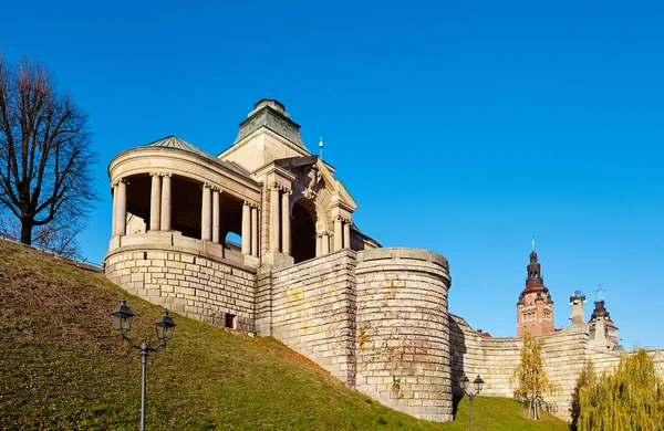 Seitenansicht Der Chrobry Böschung Waly Chrobrego Eine Der Hauptattraktionen Der — Stockfoto