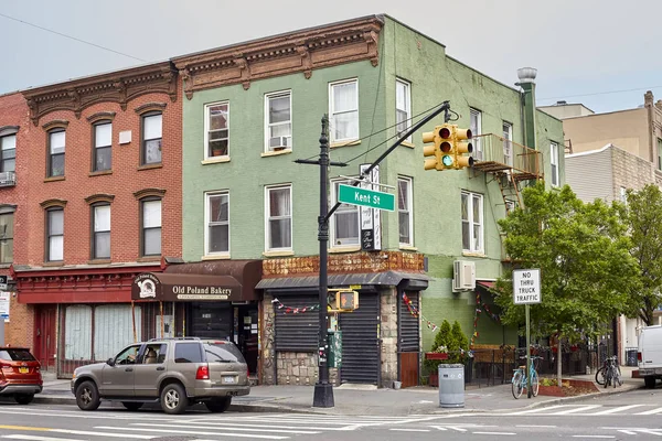 Nova York Eua Julho 2018 Kent Street Bairro Greenpoint Também — Fotografia de Stock